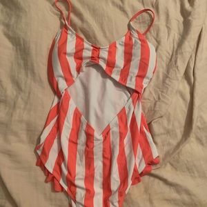 New! Bathing suit stripped with cut out